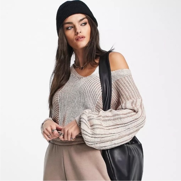 Free People When It Rains Sweater NWT - Picture 4 of 16